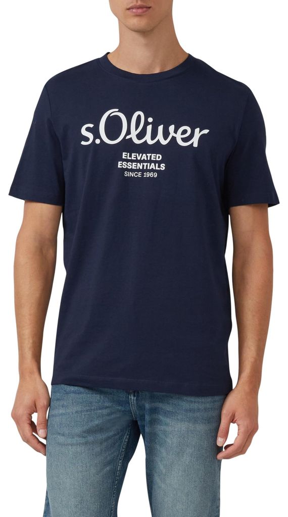s.Oliver katoenen T-shirt met logo-opdruk Productafbeelding 