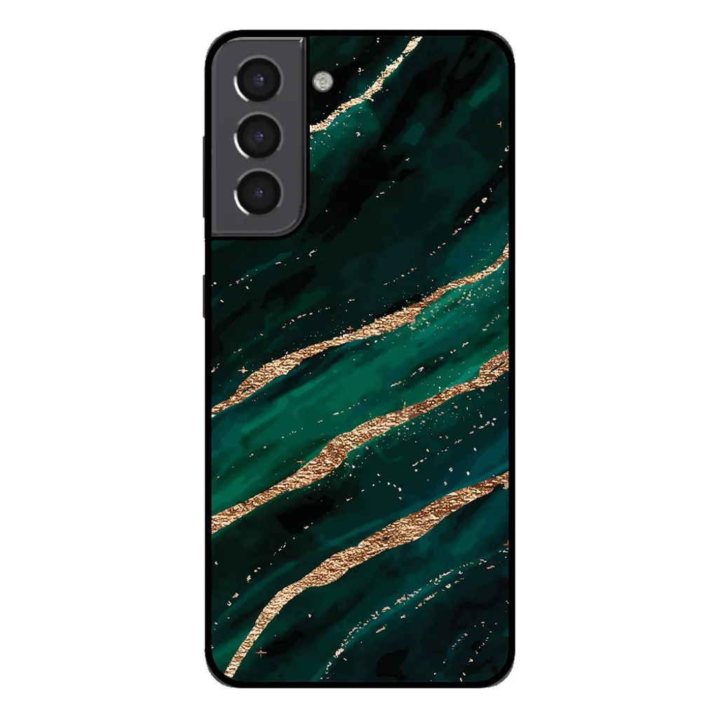 Custodia Samsung S22 Marmo Verde Oro Smartphonica | Design Italiano