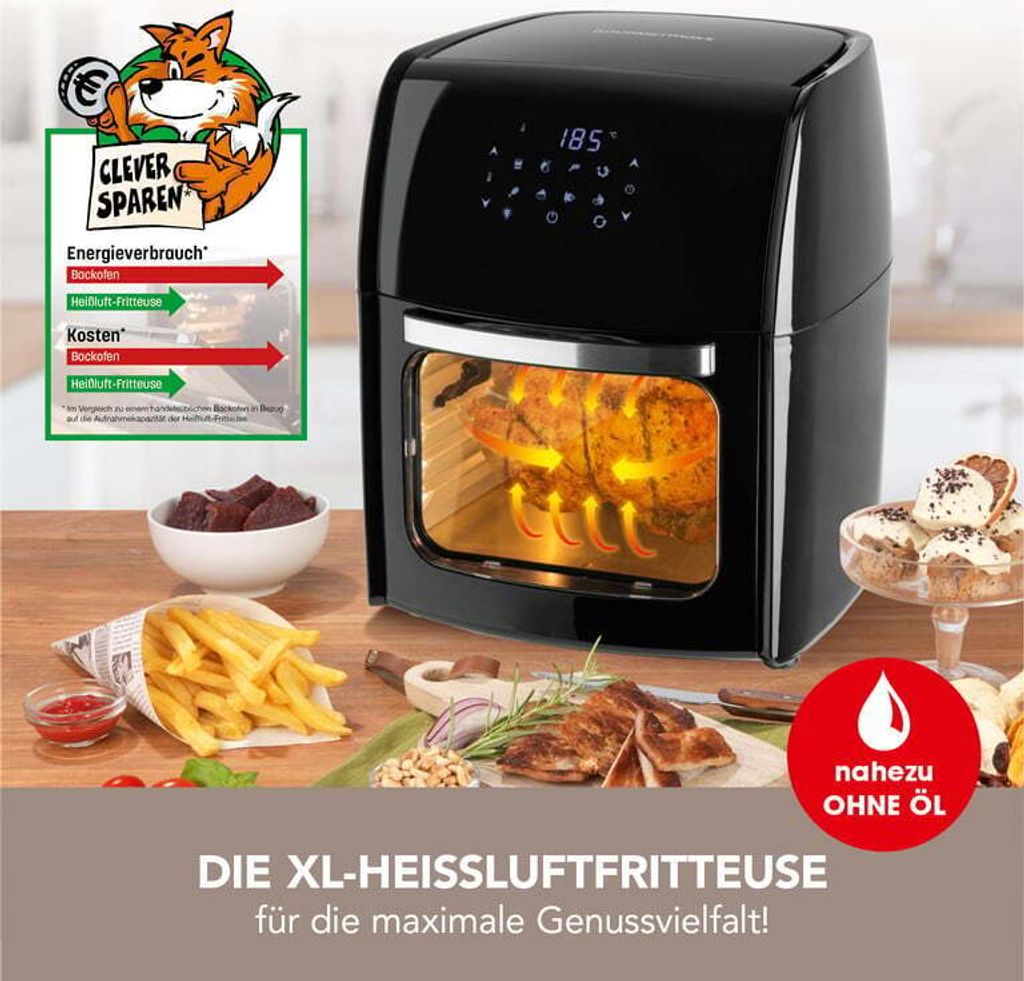 GOURMETmaxx XXL Heißluftfritteuse 12 Liter | Kaufland.de