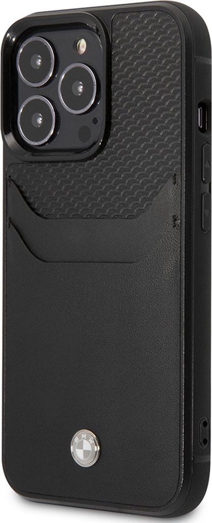 BMW iPhone 14 Pro Hardcase Backcover - Card holder - Black