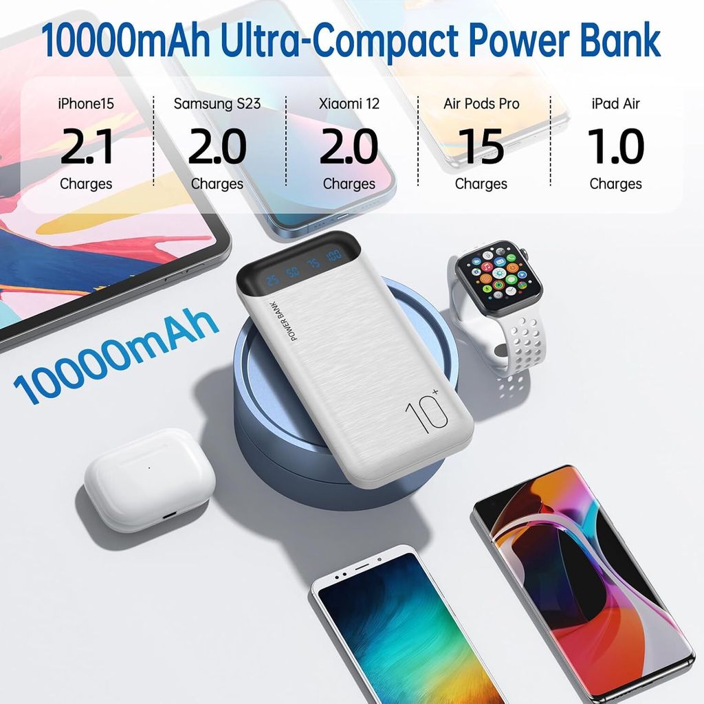 Powerbank 10000mAh, Tragbares Ladegerät, 20W PD Schnelles Produktbild 3