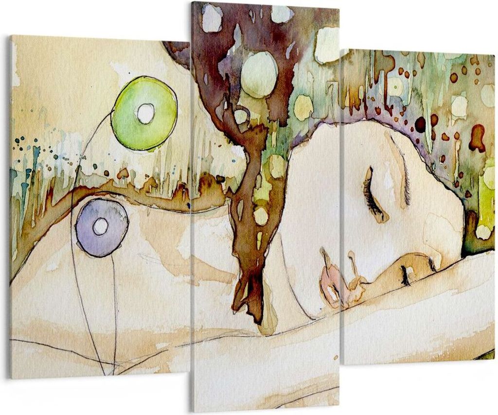 Bild auf Leinwand - Leinwandbild - Frau modern - 130x100cm - Wand Bild - Wanddeko - Wandbilder - Leinwanddruck - Bilder - Kunstdruck - Wanddekorati...