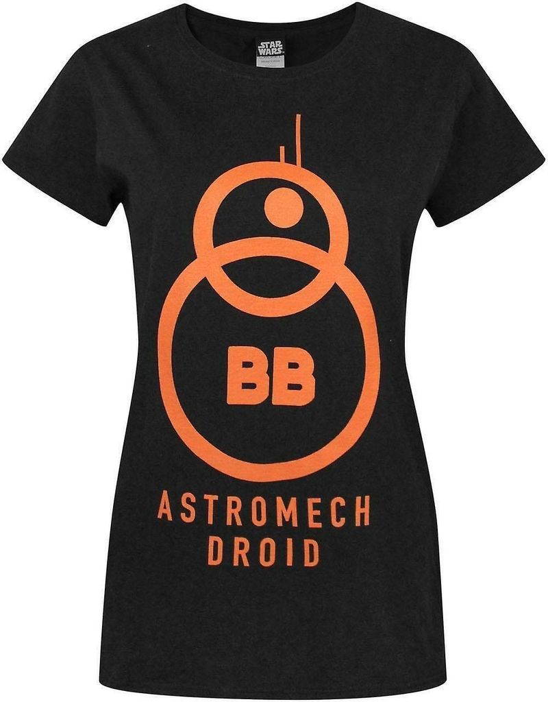 Star Wars Damen The Force Awakens BB-8 Astromech Droid T-Shirt NS4231 (XL) (Schwarz)