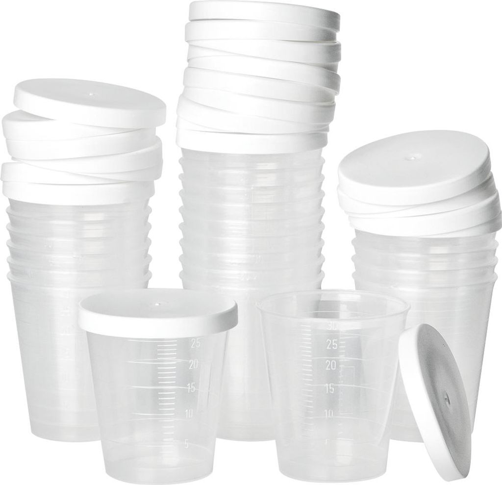 VBS Mini-Becher mit Deckel, 30 ml, 24 Stück Produktbild 