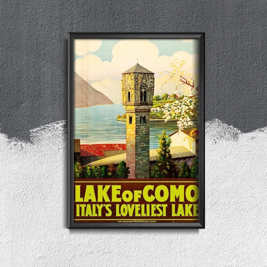 Poster - Canvas - Leinwand - 42 cm x 59,4 cm - Comer See