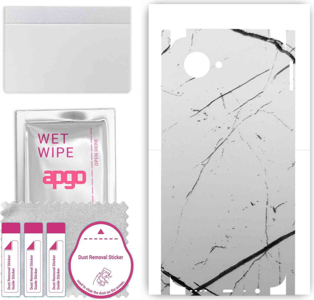 apgo Rückseite + Seiten Schutzfolie, Skin, kompatibel mit Realme C30, Hinten Displayschutzfolie aus Vinylfolie, kratzfest, einfache Montage - Wei...