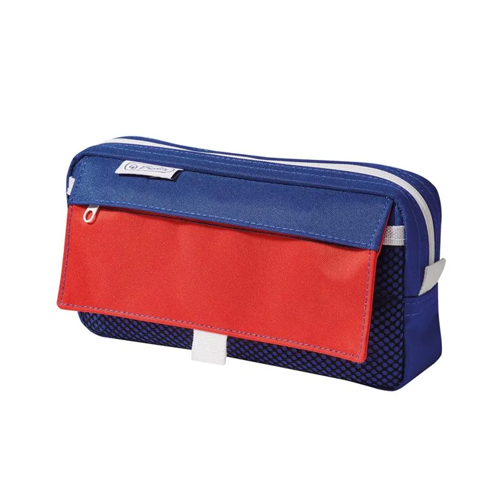 Organisez vos stylos avec la pochette herlitz Maritim filet bleu rouge