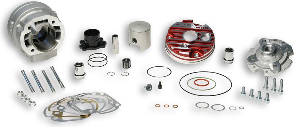 Malossi MHR TEAM Aluminium-Zylinder-Kit D 47,6 LC Demontierbarer roter Kopf