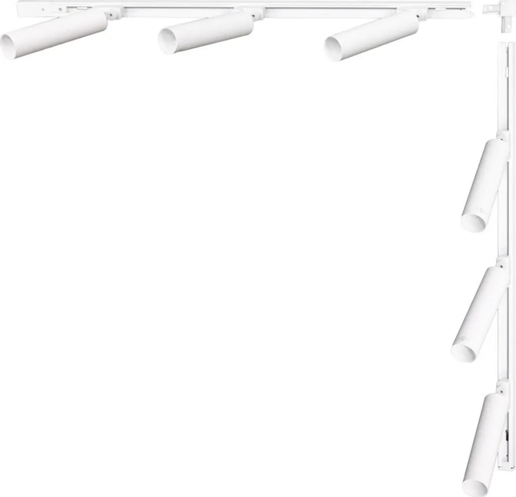 Kit rail en L blanc 1x1m avec spots 1-phase 3578 Zuma Line moderne