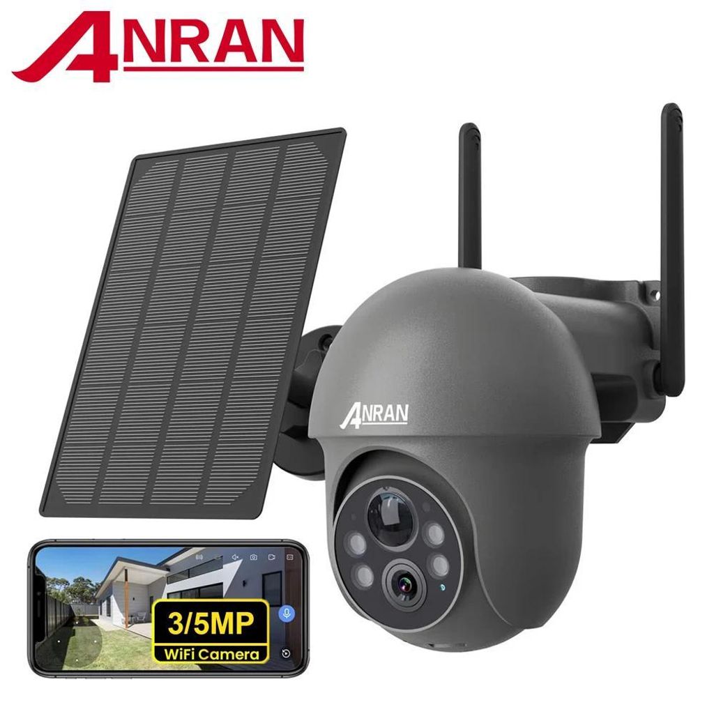 WLAN Überwachungskamera - Q01 PTZ IP-Kamera - Objektiv 3,6 mm - Blickwinkel 75° - CMOS-Sensor - Lokaler Alarm - Keine interne Speicherung - Schwarz
