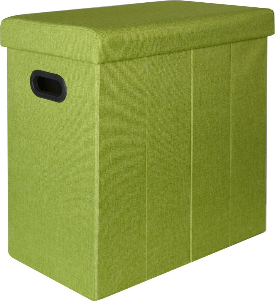 Opvouwbare wasmand, groen, 50x25x49 cm (breedte x diepte x Productafbeelding 