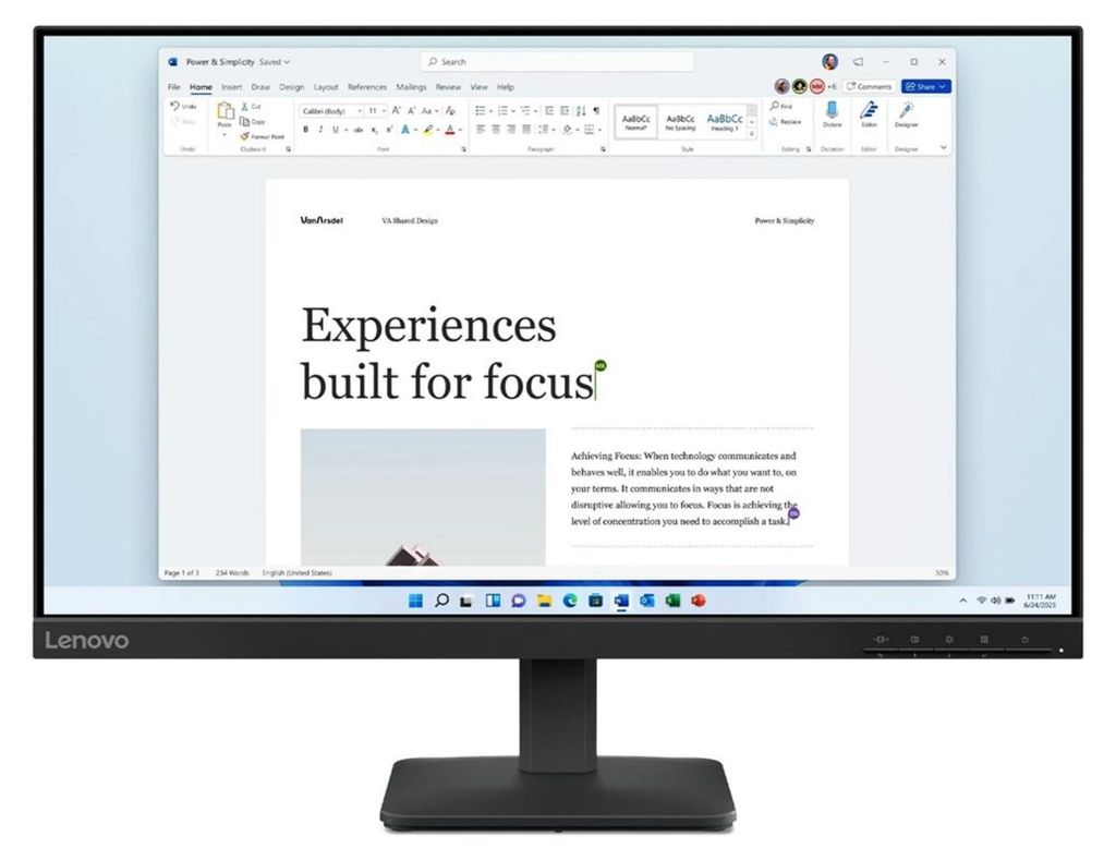 Lenovo L24-4e 23.8 ́ ́ Full Hd Ips Lcd 100hz Monitor One Size / EU Plug 220V One Size