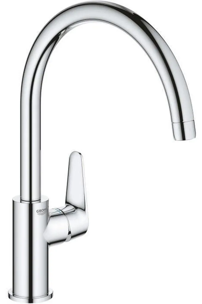 Mitigeur évier cuisine GROHE Start Curve chrome anti-calcaire et durable