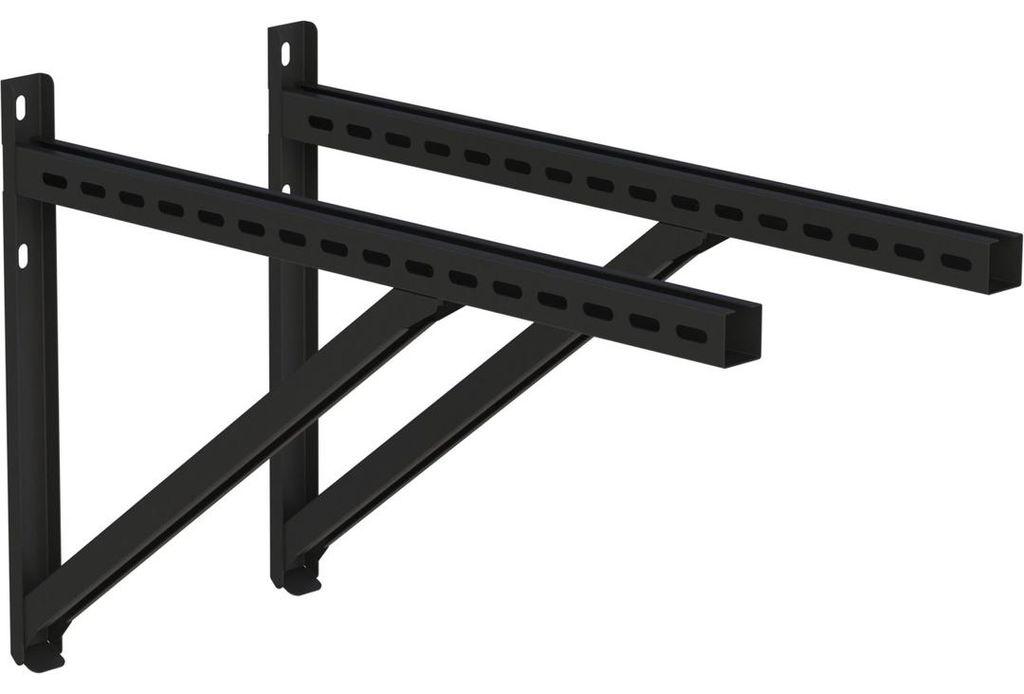 Jeremias DW Black Wandstütze Typ III 750 mm mit Querträger stabile Halterung für Schornstein doppelwandige Abgasanlage Edelstahl pulverbeschichtet