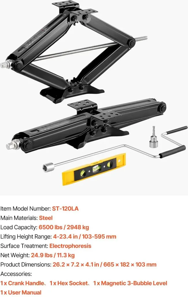 Kit 2 Martinetti a Forbice Camper - Sicurezza e Tenuta 6500 LBS - 2
