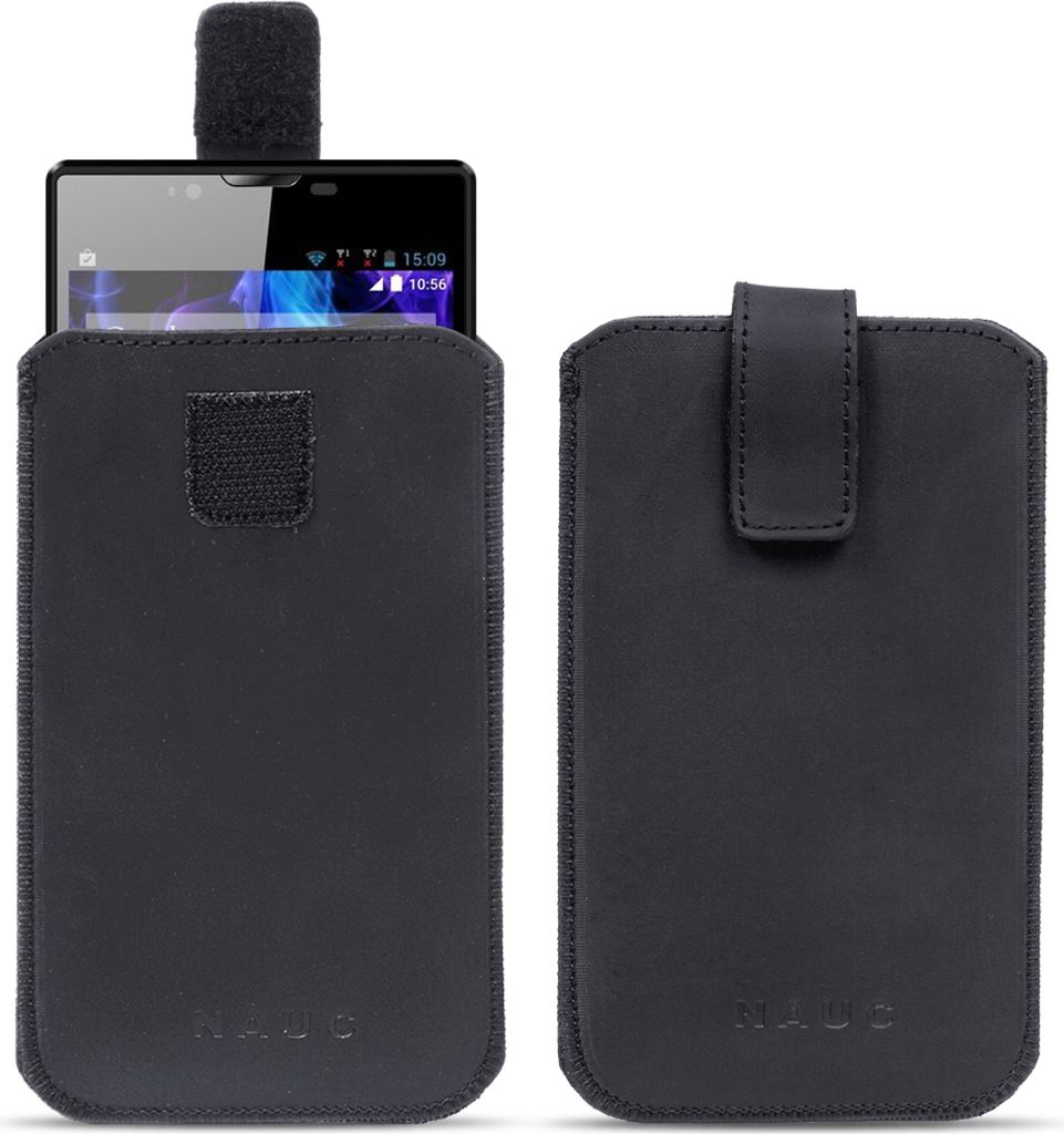 Leder Tasche Pull Tab Sleeve Smartphone 4,7 - 5,8 Zoll Hülle Schutzhülle Case CoverGröße:Für 6.0 - 6.4 Zoll
