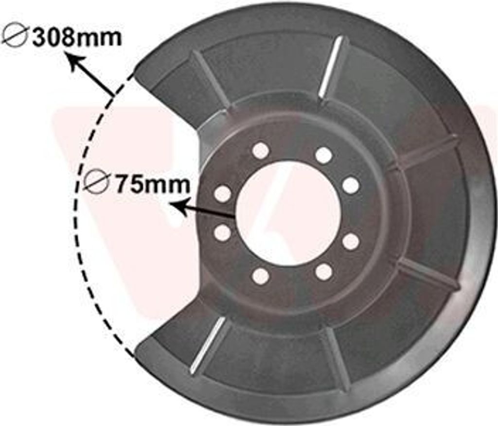 VAN WEZEL 1863373 - OE 1223684 Ankerblech, Hinterachse für Focus II, C-Max, Focus C-Max (DM2)
