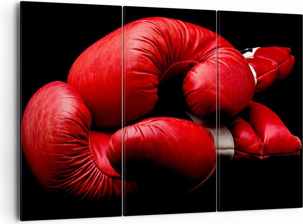 Bild auf Leinwand - Leinwandbild - Sport Handschuhe Leder Wettkampf - 165x110cm - Wand Bild - Wanddeko - Leinwanddruck - Bilder - Kunstdruck - Lein...