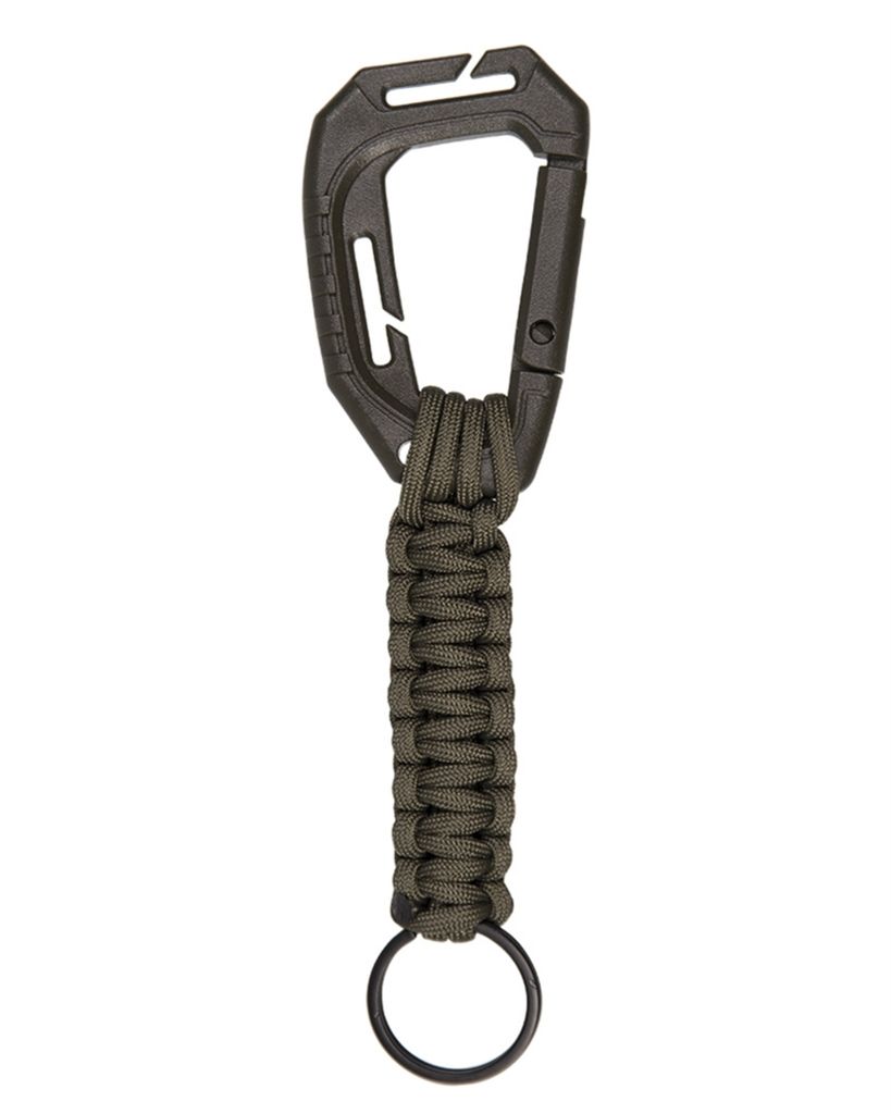 Schlüsselanhänger Paracord mit Karabiner oliv