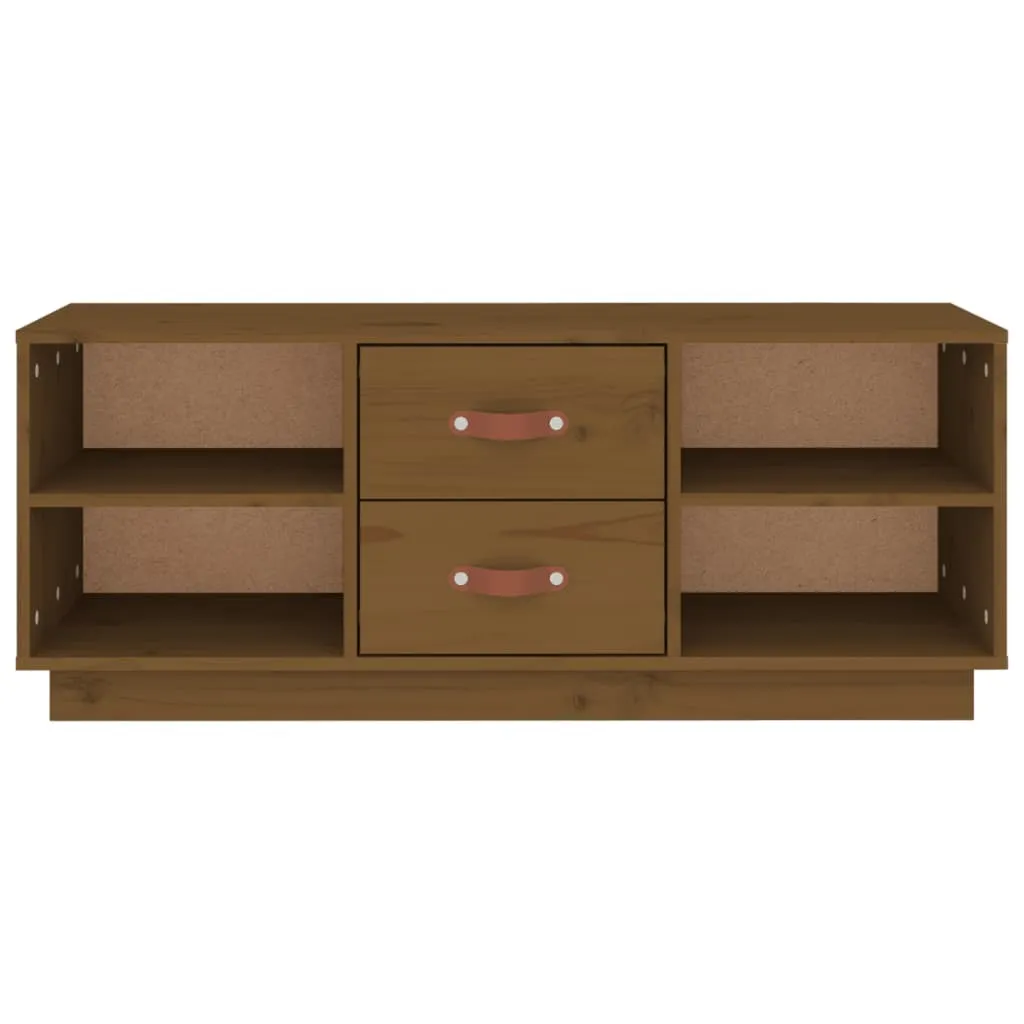 Mobile TV Maison Exclusive Legno Pino 100x34x40 cm - Alta Stabilità - 6