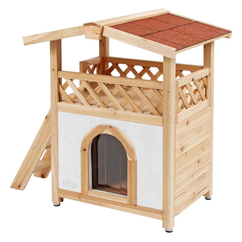 Kerbl Katzenhaus Tyrol Alpin 88x57x77 cm Hellbraun Produktbild 