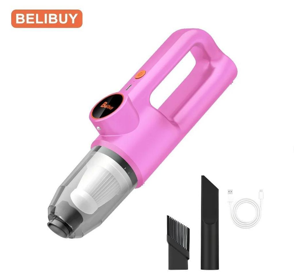 Tragbarer Staubsauger - Handstaubsauger - Kabellos - USB 5 V Li‐Ion - Leistung 45 W - Bis zu 1 h Akku - Für Auto, Zuhause & Tierhaare - Beutello...