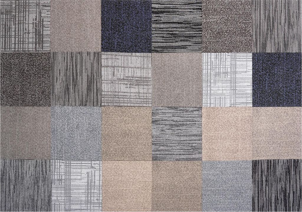 VEVOR Teppichfliesen 609,6 x 609,6 x 6 mm, 24er-Pack, selbstklebender Teppichboden mit Fläche von 9 m², Teppich Bodenbelag, einfacher DIY-Austaus...