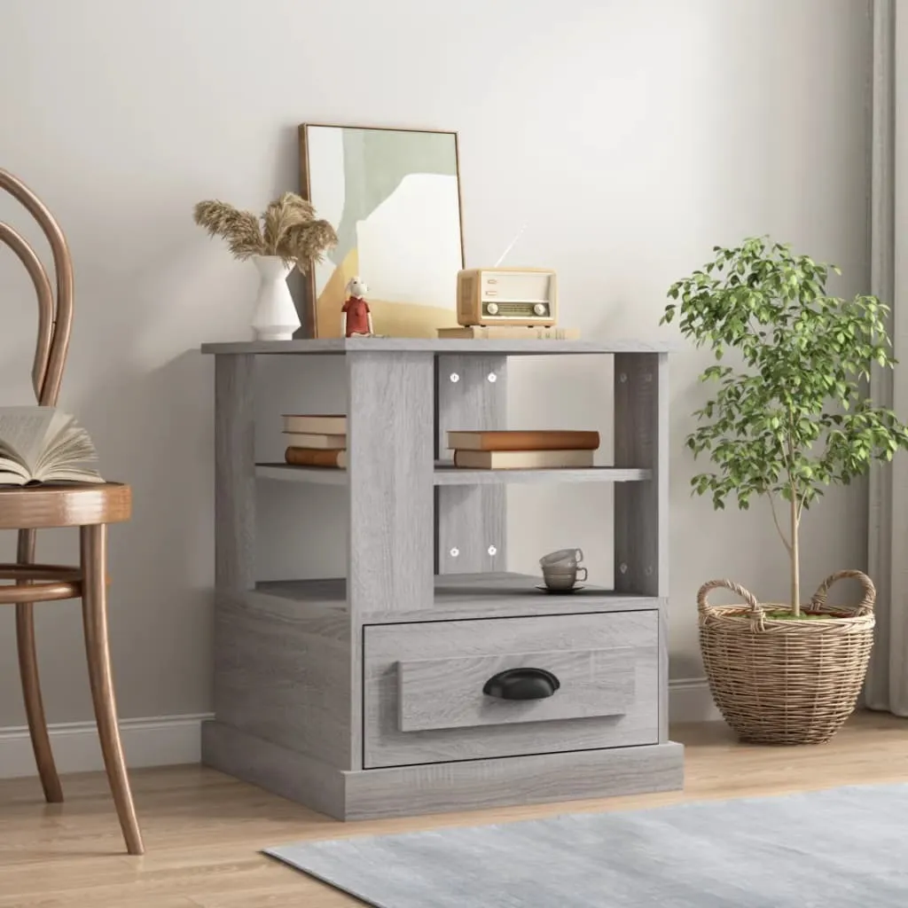 Tavolino Quadrato Grey Sonoma 50x50x60 cm | Qualità e Stile The Living Store