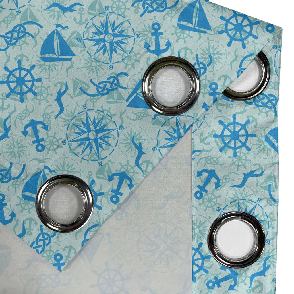 Set Tende ABAKUHAUS 280 x 225 cm - Motivo Marino Verde Menta - 3