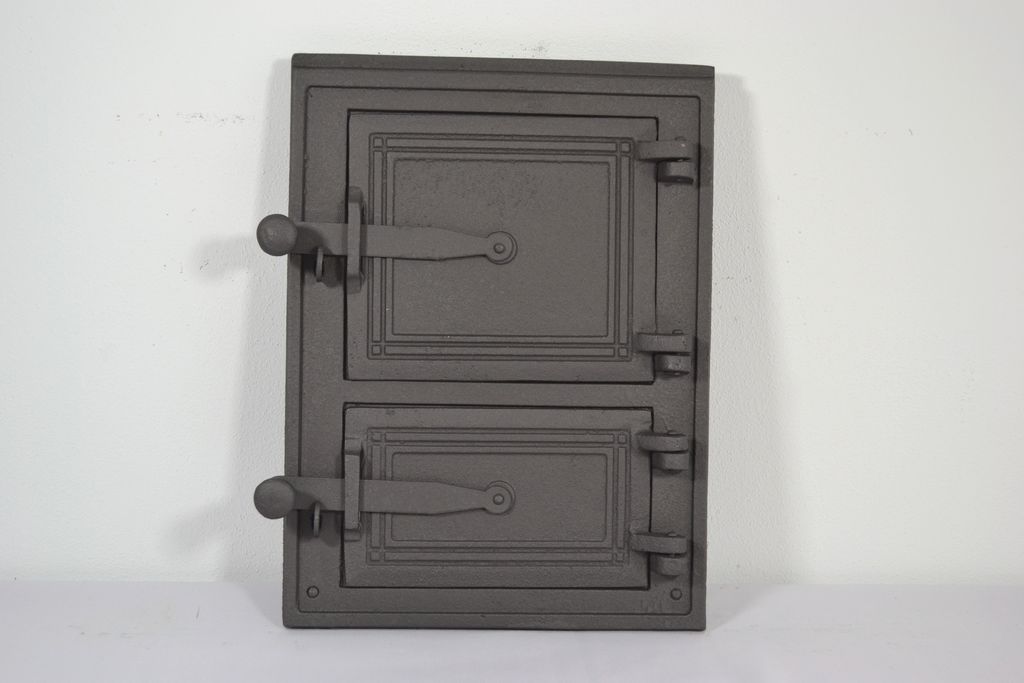 SEZAM - 26 x 35 cm - Kamintür, Gußeisen Tür für Brotbackofen, Pizzaofen, Räucherofen für Haus oder Garten, Kachelofen, Ofentür, Räuchereit...