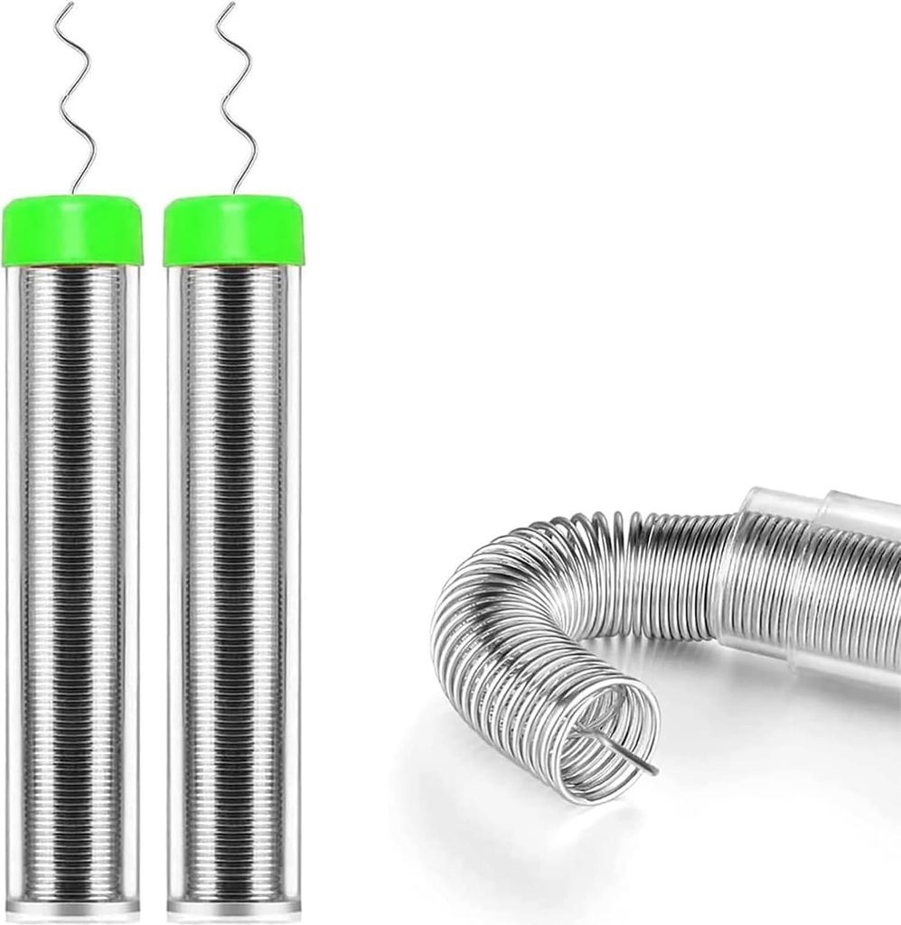 2 Stücke Lötzinn 0.8mm, Lötzinn Bleifrei mit Kolophonium kern, Lötzinn mit Flussmittel 5g, Solder Wire, Lötdraht für die Reparatur und den He...