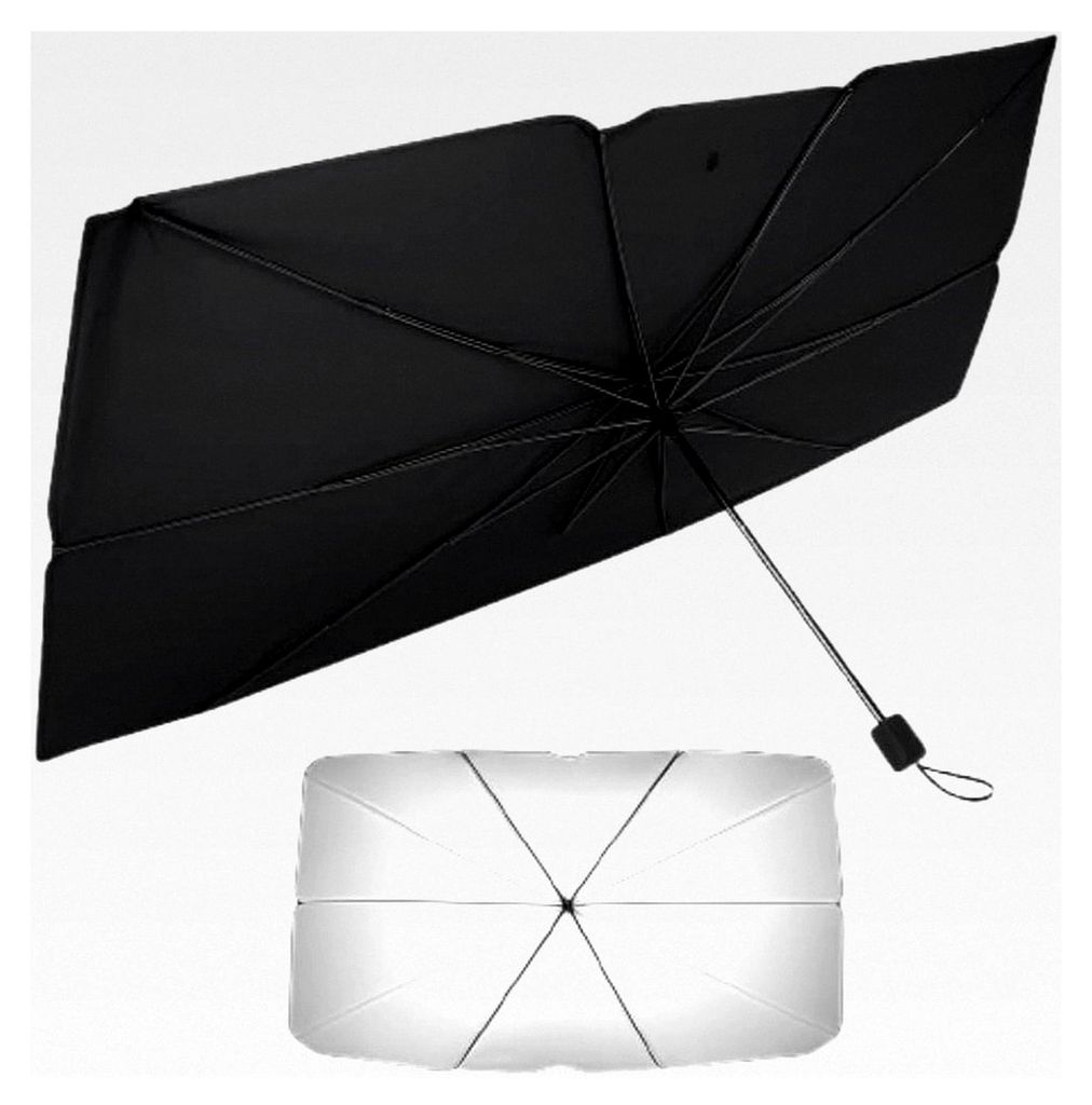 Sonnenschutzschirm für Windschutzscheibe, 125 x 65 cm, faltbar, mit UV-Schutz und Wärmeisolierung