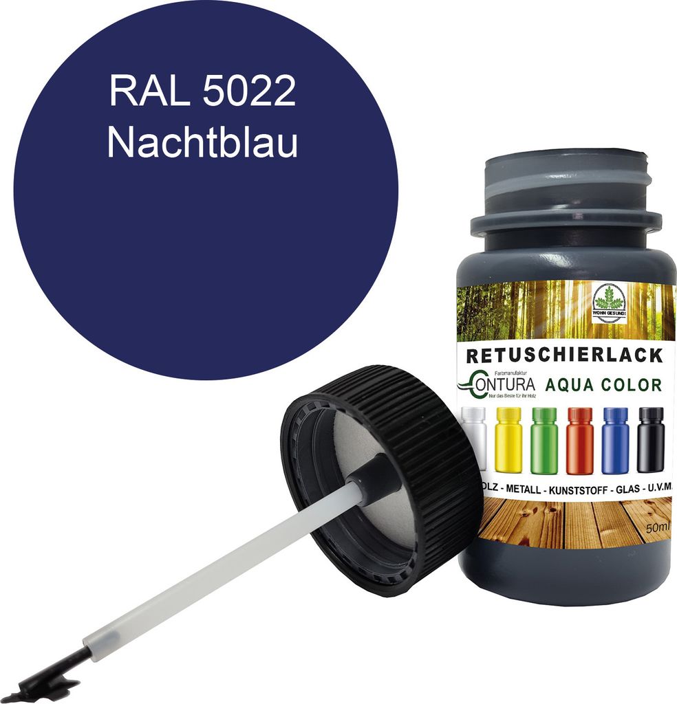 Reparaturlack Lackstift RAL Lack Pinselflasche 50ml. Farbe Produktbild 