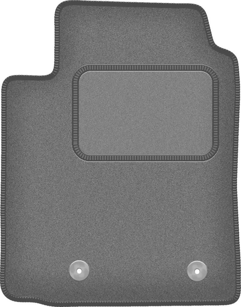 Fahrerfußmatte Velours graphit passend für Toyota Yaris I (1999-2005, 5-türig) – mit Befestigungen – passgenau