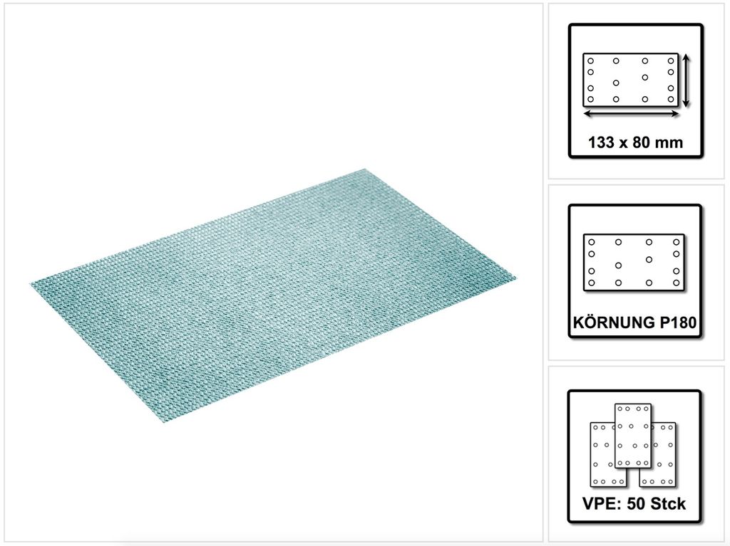 Festool Netzschleifmittel STF 80x133 P180 GR NET/50 Granat Net