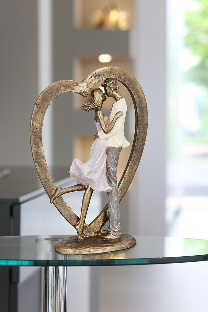 Gilde Poly Figur " Paar im Herz " VE 2 37443
