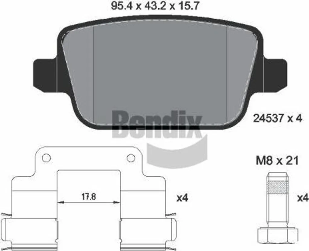 Garnitures de frein à disque BENDIX BPD1500 pour Volvo V70 et XC70