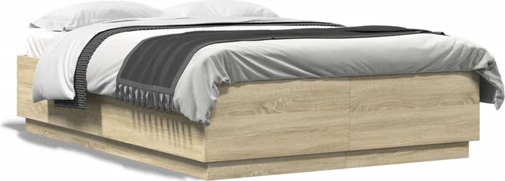 Maison Exclusive - Bettgestell Sonoma-Eiche 140x200 cm Holzwerkstoff