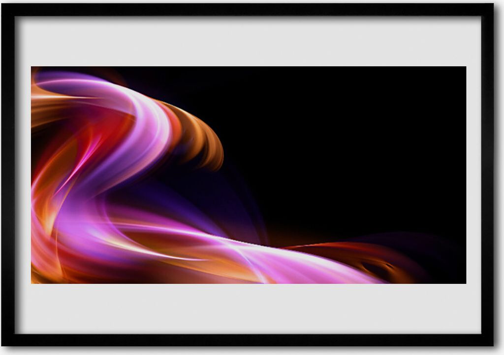 Bild 100x70 MDF-Rahmen Wandkunst Abstract Wave-Design
