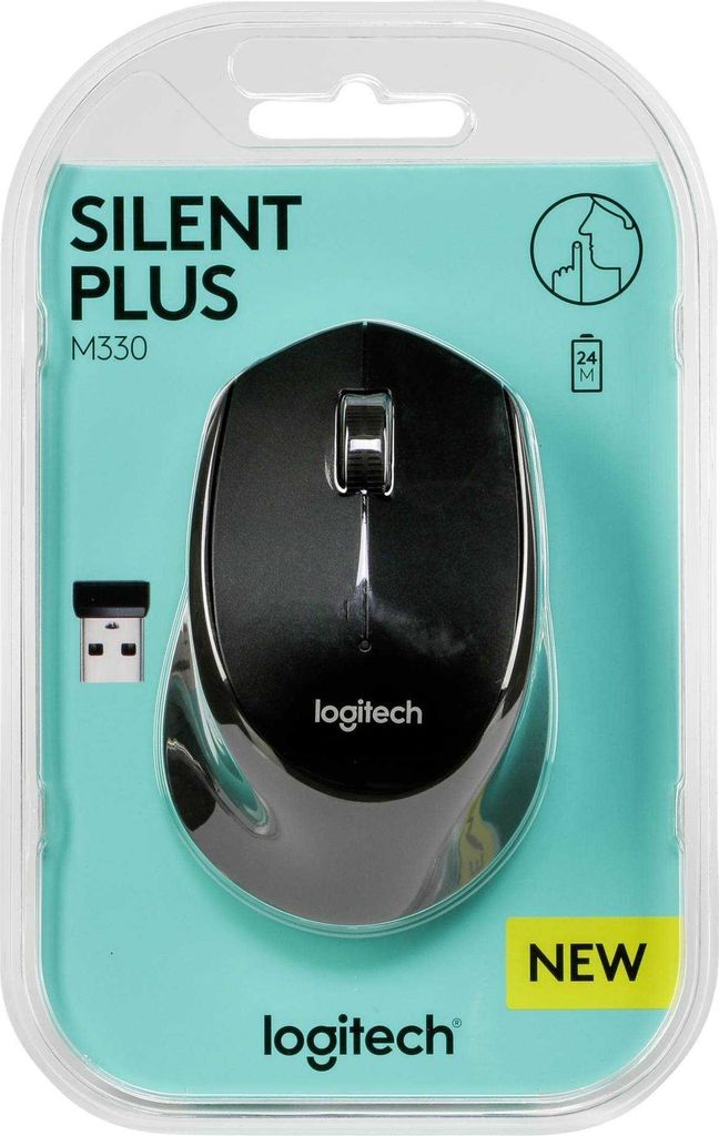 Logitech M330 SILENT PLUS - Myš - 3 tlačítka - bezdrátová - Obrázek produktu 
