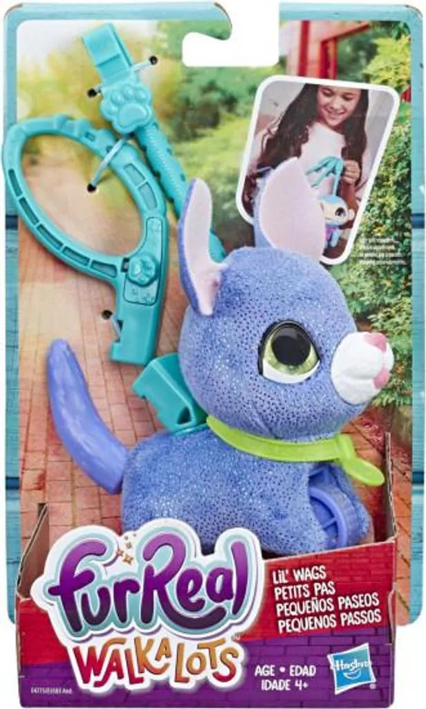 Chiot FurReal Walkalots Lil Wags violet 12 cm : Peluche interactive - 3