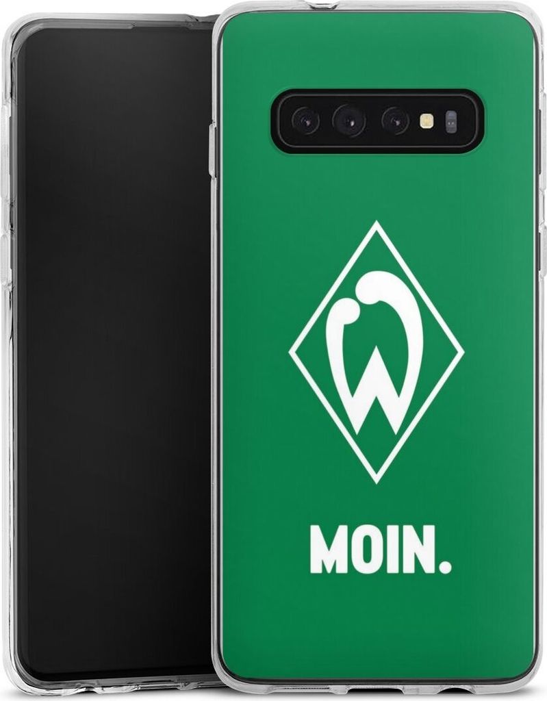 DeinDesign Handyhülle für Samsung Galaxy S10 Plus Silikon Hülle Case Smartphone Schutzhülle Moin Offizielles Lizenzprodukt SV Werder Bremen