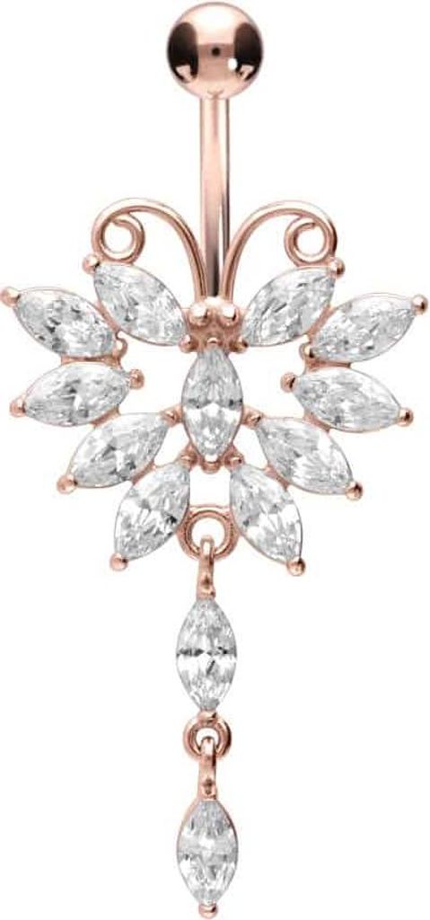 Bauchnabelpiercing Chirurgenstahl Bananabell GROSSER SCHMETTERLING