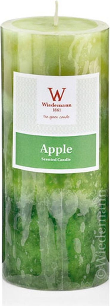 INNA-Glas Rustik Duftkerze ASTRID, Fresh Apple, apfelgrün, 13 cm, Ø6,8 cm, 60h - Duftende Rustik Kerze