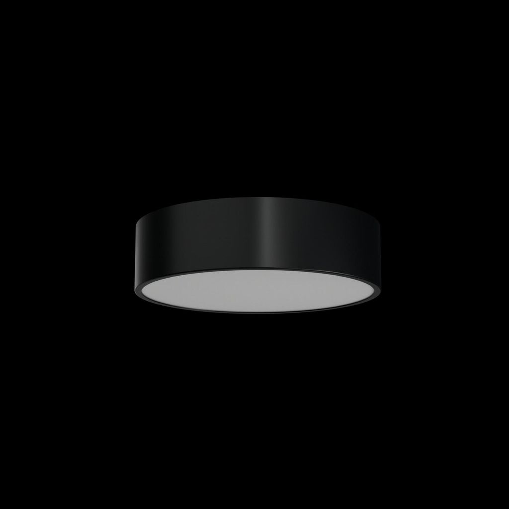 OSMONT KRU60548 KRUGER 1 FOP Decken-/Wandleuchte aus Kunststoff, schwarz, Schutzart IP40, 4000 K, 18 W LED-Notbeleuchtung, kombiniert, 3 Stunden
