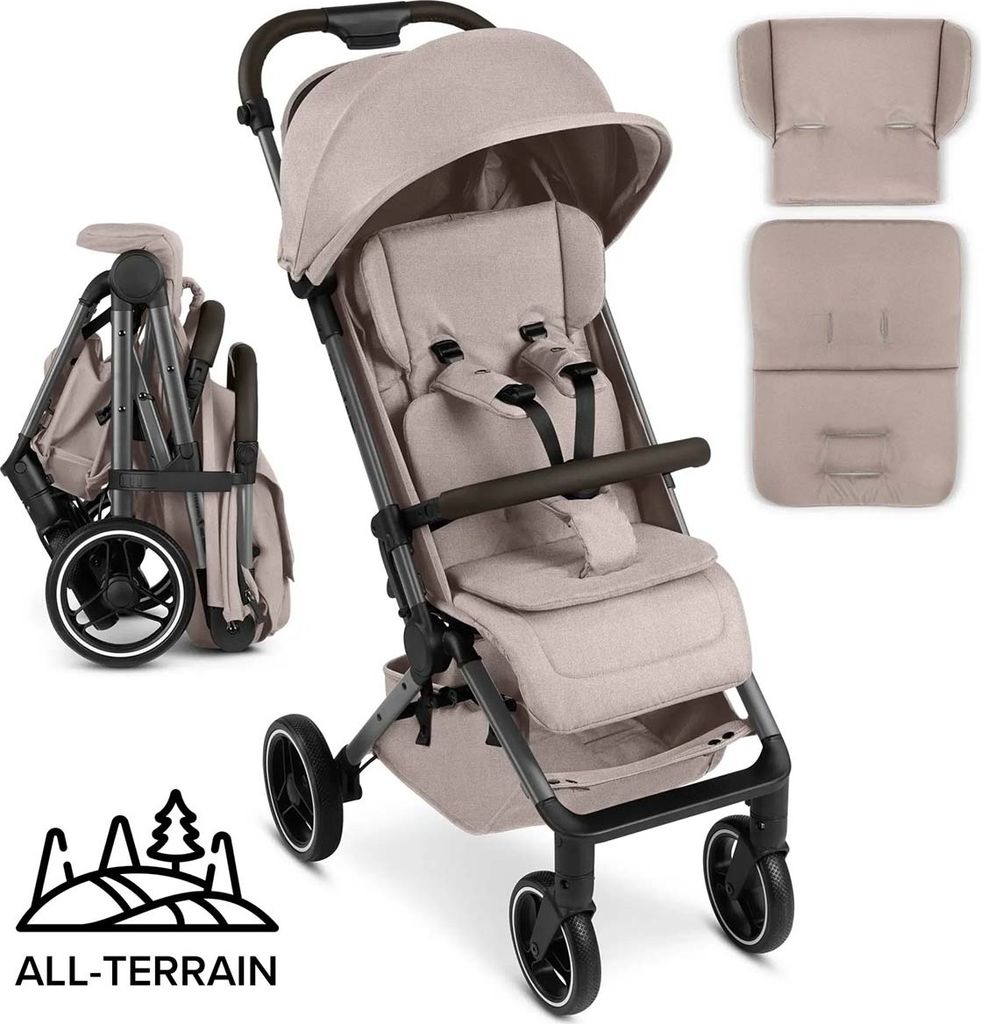 ABC Design Ping 3 Trekking Buggy - Reisebuggy ab 6 Monaten bis 22 kg, Farbe Kinderwagen:Camel