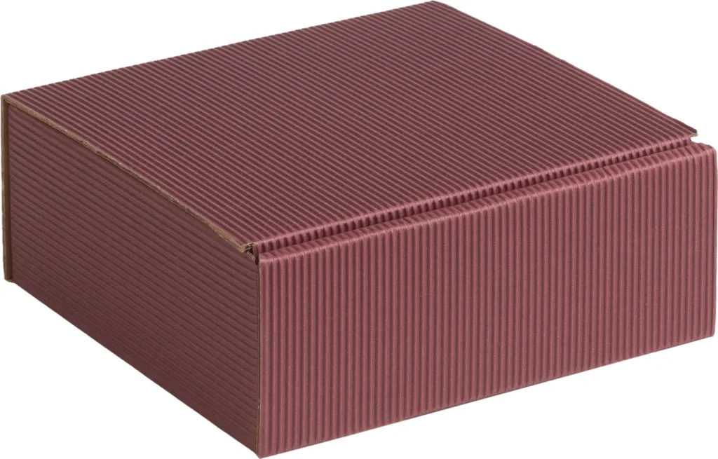 35 Scatole Bordeaux in Cartone Rigato 20x19x10cm - Qualità Artigiana