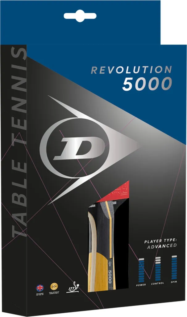 Raquette de Tennis Dunlop Revolution 5000 Blkred Noir Rouge Bleu