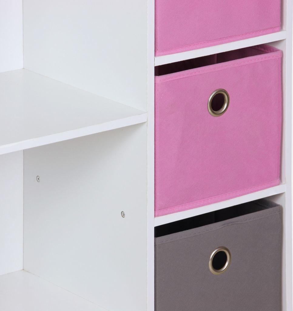 sweeek - Kinderschrank in weiß - Rosa Produktbild 5