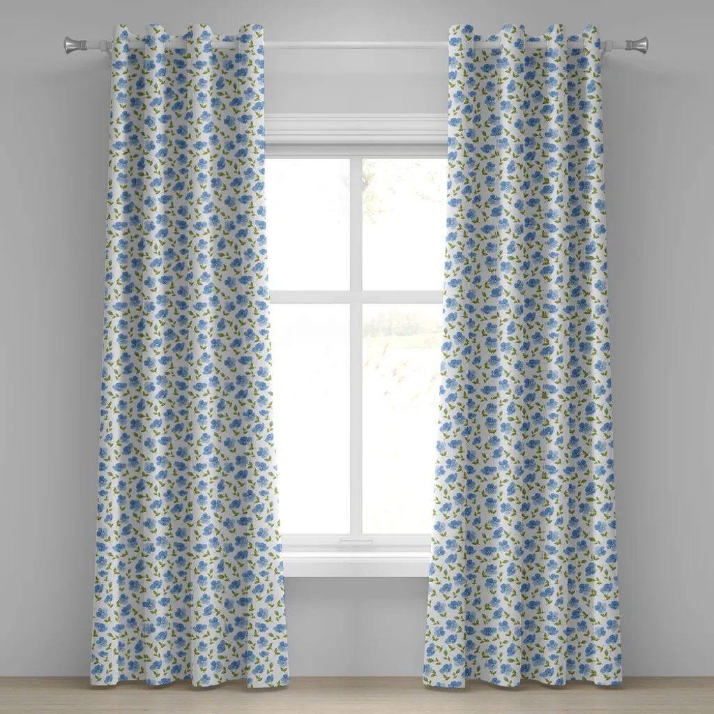 ABAKUHAUS Rideau à œillets Fleur Motif Floral Art Groenland 280x175cm
